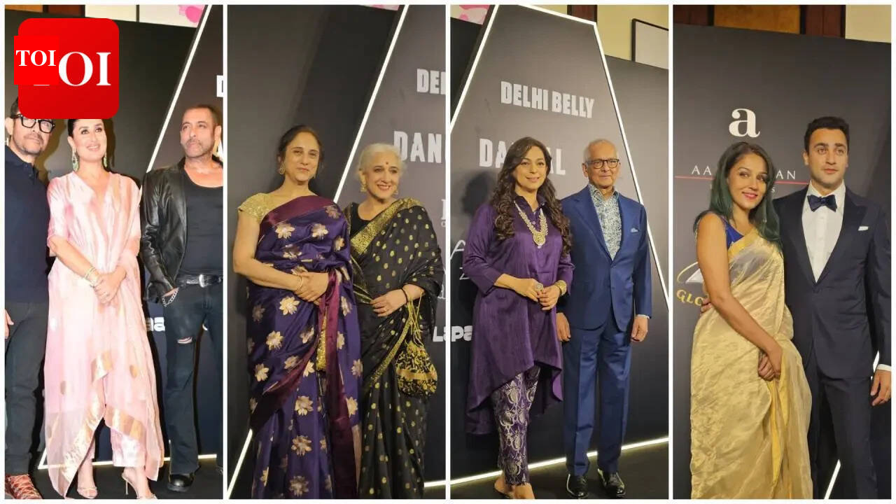 Salman Khans robuster neuer Look stiehlt bei der Lagaan-Party das Rampenlicht; Kareena Kapoor, Juhi Chawla und Imran Khan-Lekha nehmen an den Feierlichkeiten teil | Hindi-Filmnachrichten
